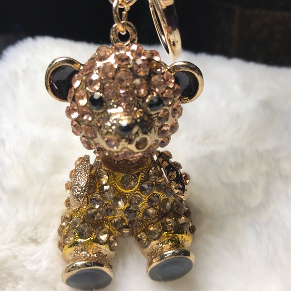 New Teddy Bear swarovski like key chain accessory - Picture 6 of 6